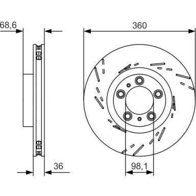 Bremsscheibe VA li 0 986 479 D22 Bremsscheibe VA li 0 986 479 D22