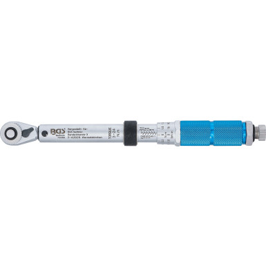 BGS Drehmomentschlüssel Abtrieb Außenvierkant 6,3 mm (1/4 ) 3 - 24 Nm 72089