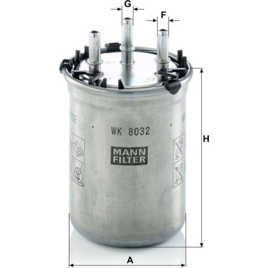 Mann & Hummel Kraftstofffilter PKW WK 8032 Mann & Hummel Kraftstofffilter PKW WK 8032