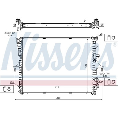 Wasserkühler PKW AUDI Q7 (4L) 06-15 FIRST FIT 65276A