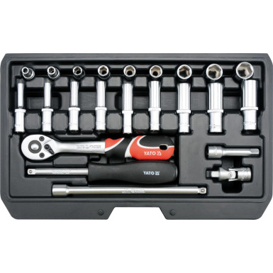 Steckschlüsselsatz Xs 1/4 Typ2 23-Tlg YT-14451 Steckschlüsselsatz Xs 1/4 Typ2 23-Tlg YT-14451