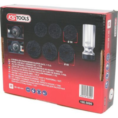 KS TOOLS ZESTAW TARCZ SZLIFUJ CYCH DO PIAST 50/60MM, 7-SZT 100.5090 KS TOOLS ZESTAW TARCZ SZLIFUJ CYCH DO PIAST 50/60MM, 7-SZT 100.5090
