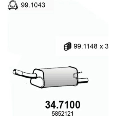 Endschalldämpfer 34.7100