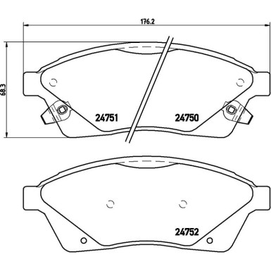 BREMBO Bremsklötze VA P 09 010
