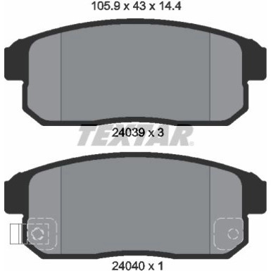 Bremsbelagsatz Mazda T. Rx8 03 2403901 Bremsbelagsatz Mazda T. Rx8 03 2403901