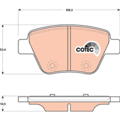 Bremsklötze HA AUDI,SEAT,SKODA,VW 05 COTEC GDB1841