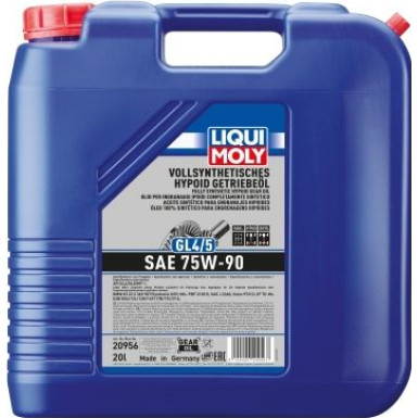 Liqui Moly Vollsynthetisches Hypoid Getriebeöl (GL4/5) 75W-90 20 l 20956 20L Kanister Kunststoff