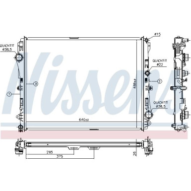 Wasserkühler PKW 627023