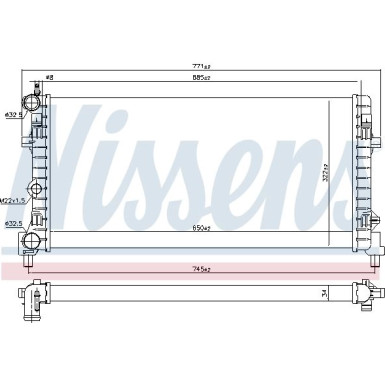 Wasserkühler PKW Seat Ibiza 08- VW Polo AUD A1 SKO 640012