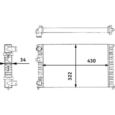 Kühler, Motorkühlung CR 364 000S