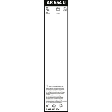 Bosch Scheibenwischer Aerotwin AR554U 3397016984 Bosch Scheibenwischer Aerotwin AR554U 3397016984