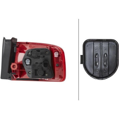 HECKLEUCHTE L 12 V HELLA AUDI A4 8K LIM 07-16 2VA 009 686-111