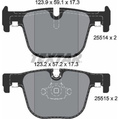 Bremsbelagsatz Bmw T. F30/F31 320-335/F32 428/430 2551401 Bremsbelagsatz Bmw T. F30/F31 320-335/F32 428/430 2551401