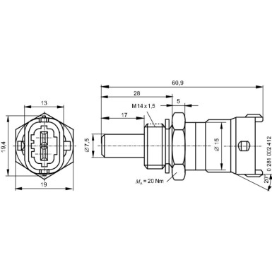 Temperatursensor 0 281 002 412 Temperatursensor 0 281 002 412