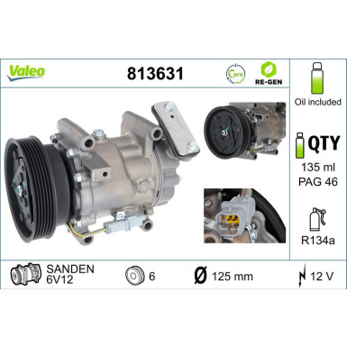 VALEO Kompressor 813631 VALEO Kompressor 813631