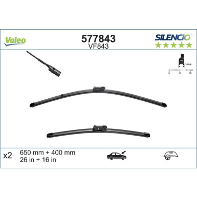 VM843 VALEO Silencio X.TRM Wischer 577843 VM843 VALEO Silencio X.TRM Wischer 577843