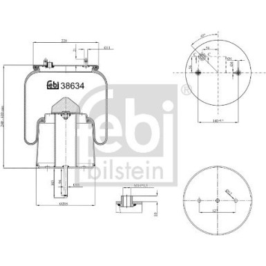 FEBI BILSTEIN Luftfeder 38634