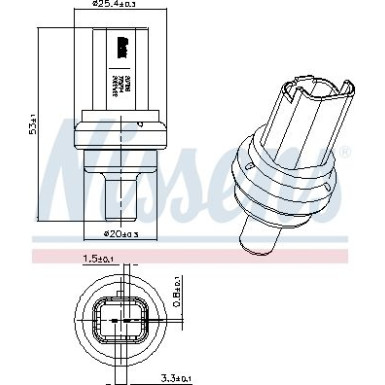 NISSENS Sensor, Kühlmitteltemperatur 207021 FIRST FIT