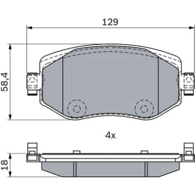 Bremsklötze RENAULT Megane 4 15 0 986 424 386