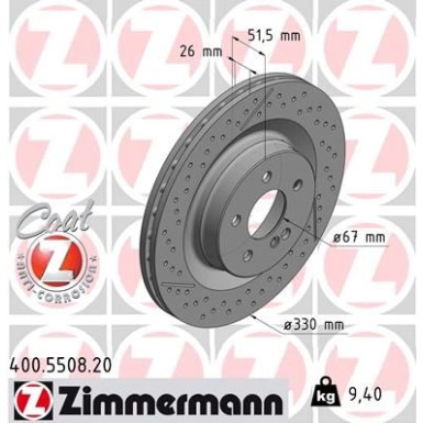 15 482 092 Bremsscheibe HA 400.5508.20 15 482 092 Bremsscheibe HA 400.5508.20