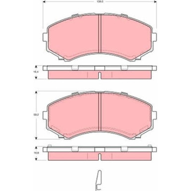 Bremsbelagsatz Mitsubishi P. Pajero 00-/Land Cruiser/Grandis GDB3254 Bremsbelagsatz Mitsubishi P. Pajero 00-/Land Cruiser/Grandis GDB3254