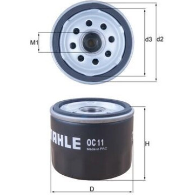 MAHLE Ölfilter OC 11 MAHLE Ölfilter OC 11