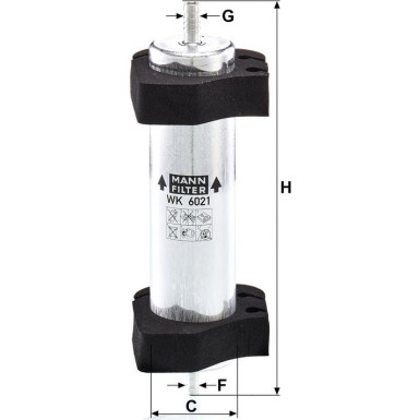 Mann & Hummel Kraftstofffilter PKW AUDI Q5 2,0 3,0TDI 08 WK 6021