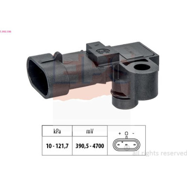 Luftdrucksensor, Saugrohrdruckg 1.993.196 Luftdrucksensor, Saugrohrdruckg 1.993.196