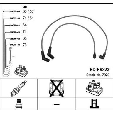 RC-RV323 NGK - Zündkabelsatz LAND ROVER Defender 98 7079