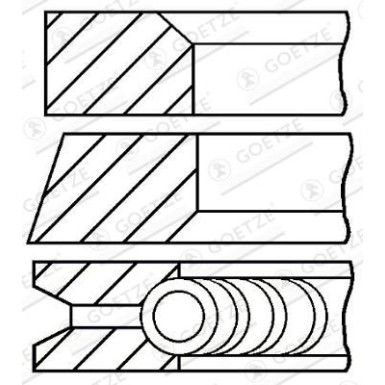 GOETZE ENGINE Kolbenringsatz 08-336600-00