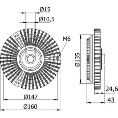 MAHLE Kupplung, Kühlerlüfter CFC 52 000S BEHR
