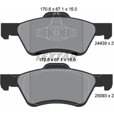 Bremsbelagsatz Ford P. Maveric 01- Ty Scheiben Q+ 2443901