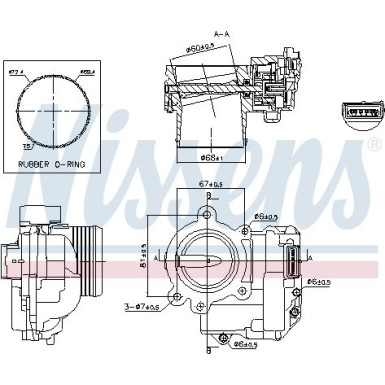 NISSENS Drosselklappenstutzen 955171 FIRST FIT NISSENS Drosselklappenstutzen 955171 FIRST FIT