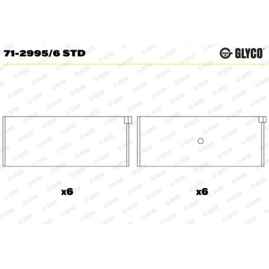 GLYCO Pleuellager 71-2995/6 STD GLYCO Pleuellager 71-2995/6 STD