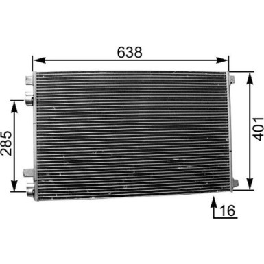 Kondensator, Klimaanlage BEHR AC 360 001S Kondensator, Klimaanlage BEHR AC 360 001S