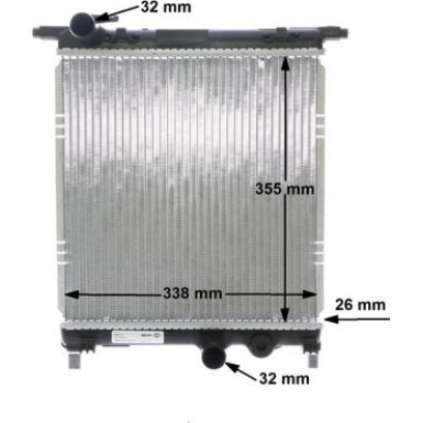 Kühler, Motorkühlung BEHR CR 831 000S