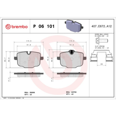 BREMBO Bremsklötze HA BMW 5, 7 14 PRIME LINE P 06 101 BREMBO Bremsklötze HA BMW 5, 7 14 PRIME LINE P 06 101