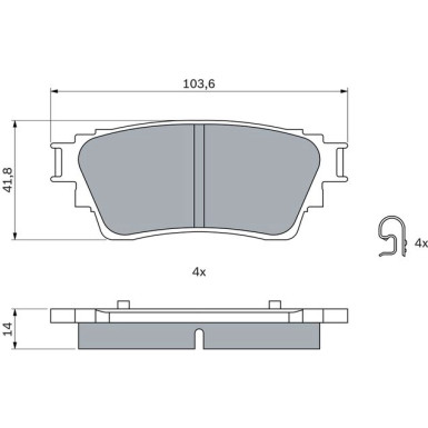 Bremsbelag 0 986 460 008 Bremsbelag 0 986 460 008