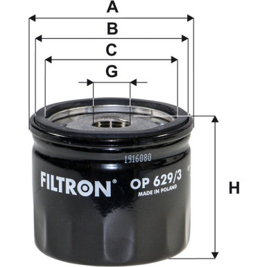 FILTRON Ölfilter OP 629/3 FILTRON Ölfilter OP 629/3