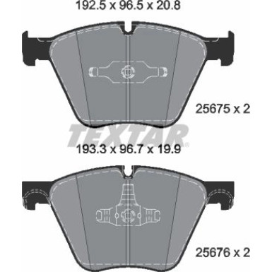 Bremsbelagsatz, Scheibenbremse 2567501 Bremsbelagsatz, Scheibenbremse 2567501