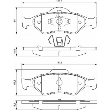 Bremsklötze FORD,MAZDA 0 986 424 645 Bremsklötze FORD,MAZDA 0 986 424 645