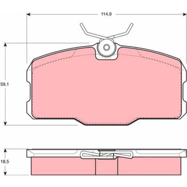 Bremsbelagsatz Db P. W126 380-560 GDB418 Bremsbelagsatz Db P. W126 380-560 GDB418