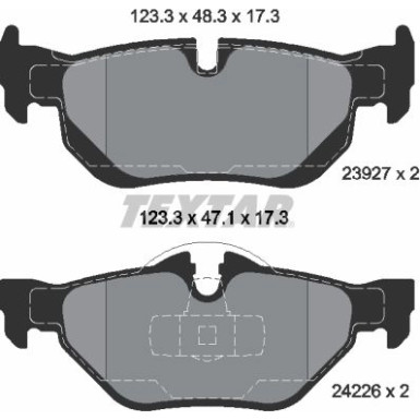 Bremsbelagsatz Bmw T. 1/3/X1 04-15 Q+ 2392701 Bremsbelagsatz Bmw T. 1/3/X1 04-15 Q+ 2392701