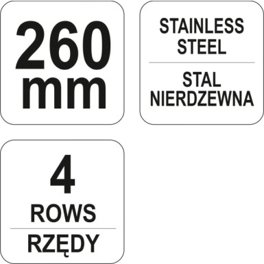 Stahldrahtbürste Rostfrei 4Reihig YT-6338