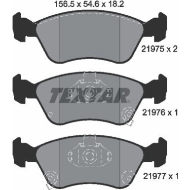 Bremsbelagsatz Toyota P. Avensis 97 2197502 Bremsbelagsatz Toyota P. Avensis 97 2197502