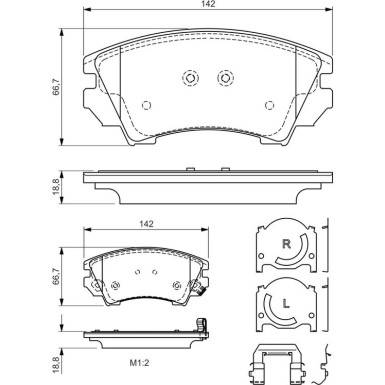 Bremsklötze OPEL,SAAB,CHEVROLET,BUICK 0 986 494 609