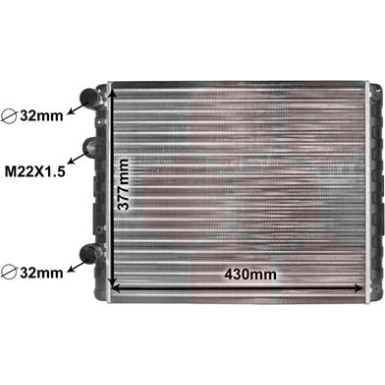 VAN WEZEL Kühler, Motorkühlung 58002129 VAN WEZEL Kühler, Motorkühlung 58002129