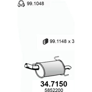 Endschalldämpfer 34.7150