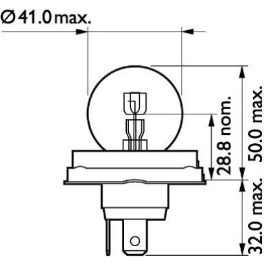 R2 24V.55/50W.P45t-41 Lampe 13620C1
