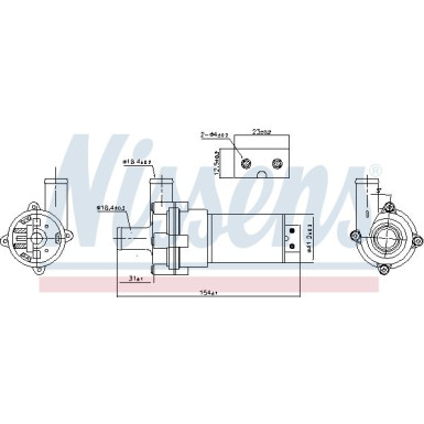 NISSENS Wasserumwälzpumpe, Standheizung 831050 NISSENS Wasserumwälzpumpe, Standheizung 831050